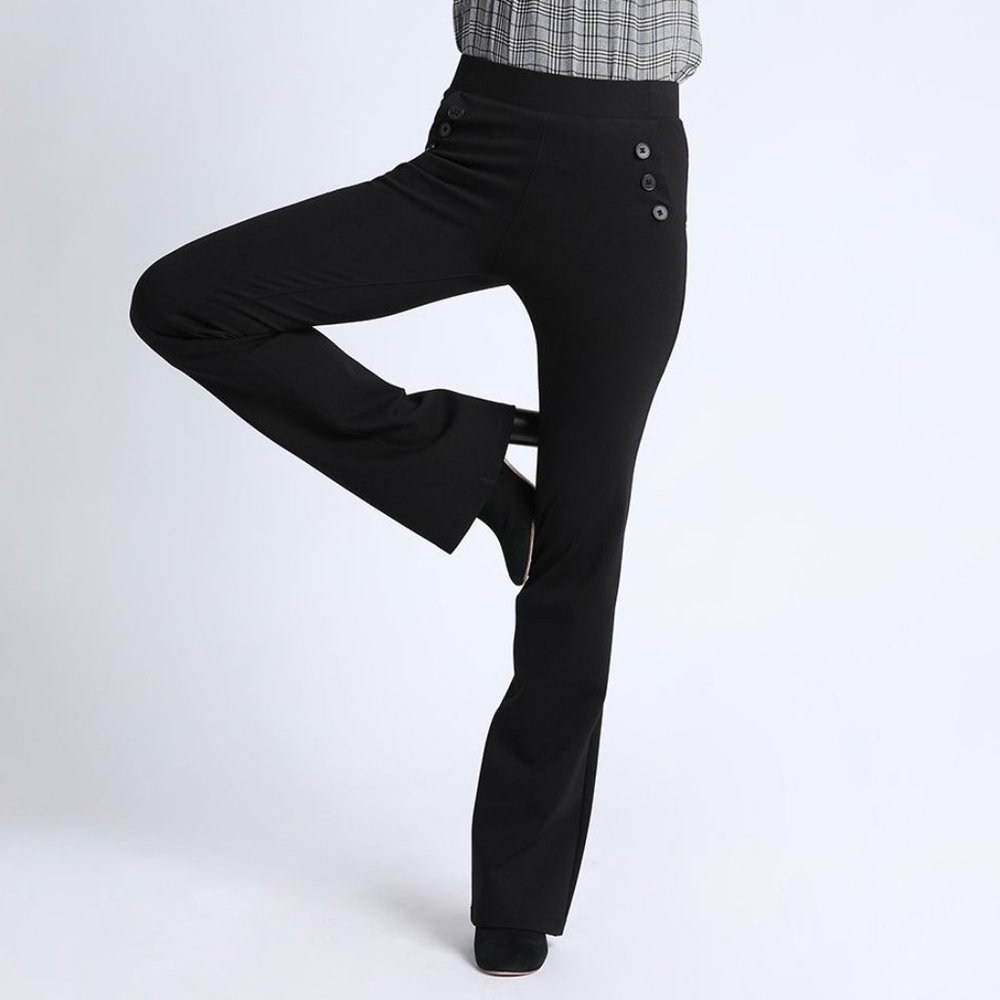 Betabrand LONG Six-Button Bootcut Dress Yoga Pants